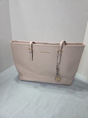 Michael Kors Blush Pink Tote with Gold MK Charm